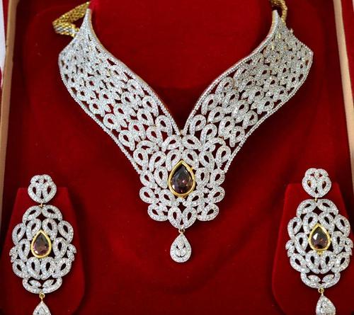 اطقم الماس مغربية Bridal-diamond-necklace-sets-500x500